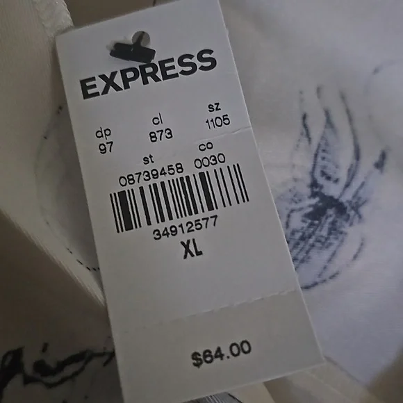 Express Floral Short Sleeve Button Up Boxy Shirt - Picture 7 of 7